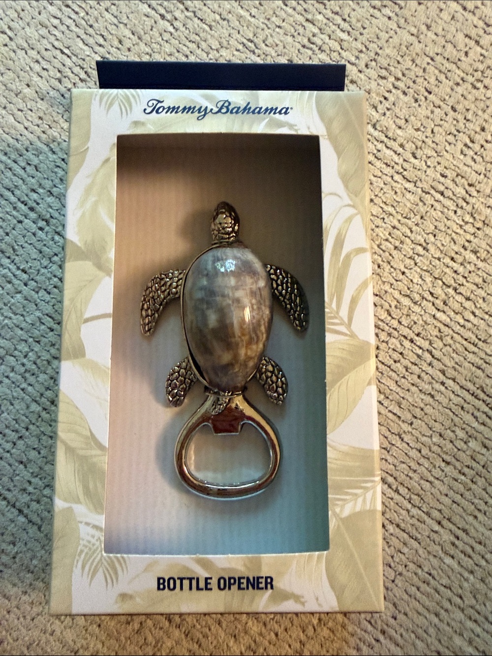 Tommy Bahama Metallic Sea Turtle Bottle Opener in Bronze Tones